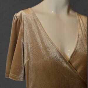 Velvet Feel Champagne MEROKEETY Maxi Wrap Dress szS